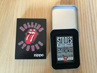 2006 Zippo Lighter Rolling Stones Withstand Divorce Slander Drugs Alcohol,