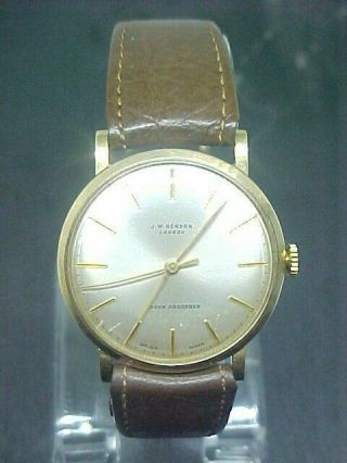 Antique 9ct Gold J.  W.  Benson Gents Wrist Watch London