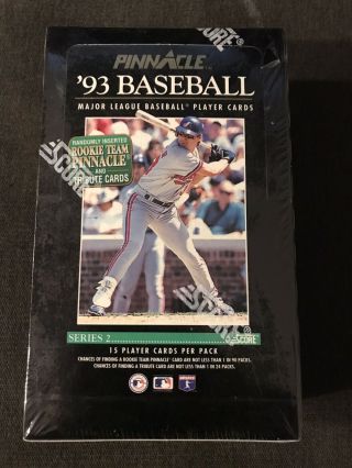 1993 Pinnacle Baseball Series 2 Wax Box 36 Packs Possible Derek Jeter Psa 10 ?