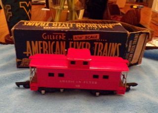 Vintage American Flyer 638 Train Caboose S Scale By A.  C.  Gilbert Co.  Usa