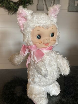 Vintage Rushton Kitty Cat Rubber Face Stuffed Animal Plush