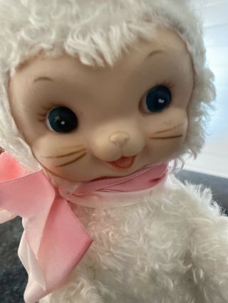 Vintage Rushton Kitty Cat Rubber Face Stuffed Animal Plush 6