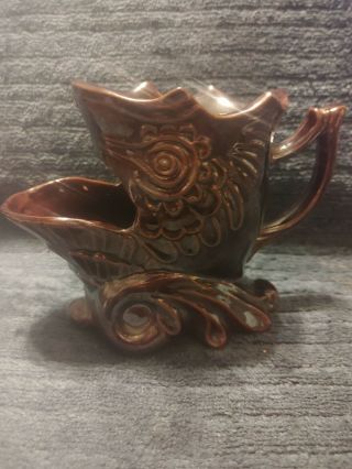 Vintage/antique Fish Scuttle Shaving Mug Pottery Unique