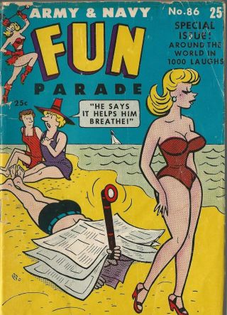 Army Navy Fun Parade 86 Feb - March 1956 Bill Wenzel Vintage Sexy Cartoons