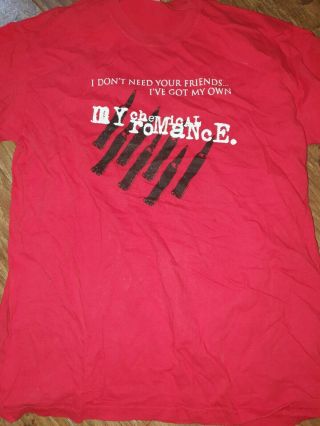 Vintage 2007 My Chemical Romance Tour T - Shirt Large 42 Chest