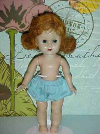1955 - 56 Vogue Slw Red Headed Ginny Doll,  Undies Ready To Dress