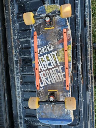 Vision Agent Orange Skateboard Gull Wing Trucks Shredder Wheels Vintage Ghost