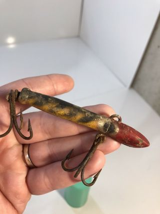 Vintage Porter Seahawk Fishing Lure Red Yellow
