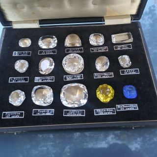 Antique Historical Diamonds Full Set Of Jewelers Replicas In Covered Fitted Case