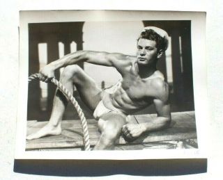 Vtg Beefcake / Bodybuilding Gay Interest Orig Nude Physique Photo Sailor Boy