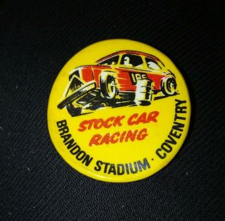 Rare Vintage Badge - Stock Car Racing Brandon Stadium Coventry (1960s)