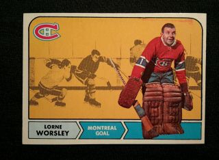 1968 68 - 69 Opc Lorne Gump Worsley (56) Hof Montréal Canadiens Solid Nm,  Beauty