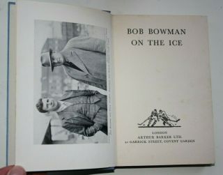 Bowman On the Ice HOCKEY 1937 RARE 1st DW Skating Vintage Winter Olympics Sport 2