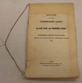 Antique Manifesto Of The Communist Party Karl Marx Frederick Engels 1888 - Y03