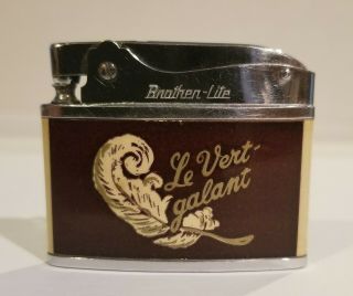 Vintage Brother - Lite Cigarette Lighter Le Vert Galant Restaurant N.  Y.  C.  1960 