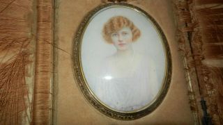 Antique Miniature Portrait Painting 19th century 2