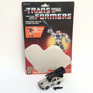 Vintage 1986 Hasbro Transformers G1 Protectobot - Streetwise & Backing Card