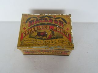 Vintage Aug.  Beck Co.  Matador Tobacco Mixture Tin
