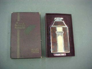 King Fashioned By Ronson Cigarette Lighter/case Combination W/box