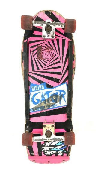 Vintage Vision Gator Mark Rogowski Pro Model Skateboard Neon Pink Complete Look