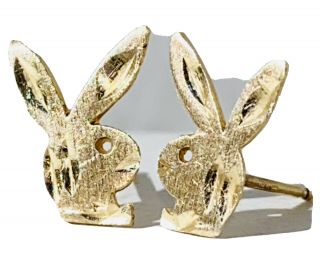 Playboy 14k Gold Bunny Vintage Earrings Rare