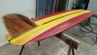 Vintage 1962 Longboard Surfboard Jeffrey Dale