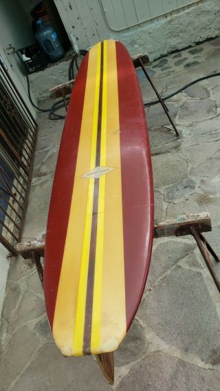 Vintage 1962 Longboard Surfboard JEFFREY DALE 2