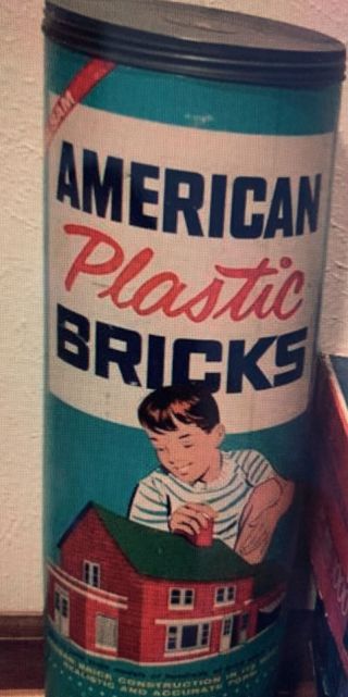 Vintage American Plastic Bricks 725 By Halsam/elgo Canister