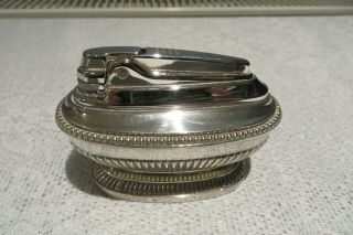 Vintage Ronson Silver Plated Queen Anne Table Lighter