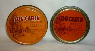 2 X Log Cabin - Fine Cut Tobacco Tins - 2oz