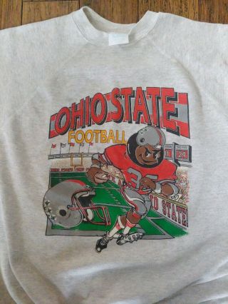 Vintage Ohio State Osu Buckeyes Tultex Sweatshirt Mens Xl Retro Made In Usa 80s