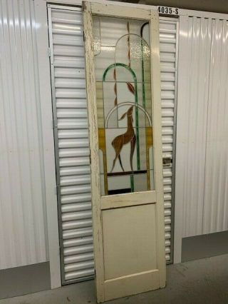 Antique / Vintage Stained Glass Doors (Graceful Deer Motif) SGN 5