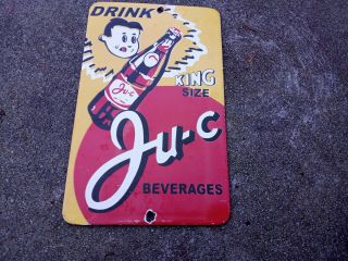 Vintage Drink King Size Ju - C Porcelain Sign