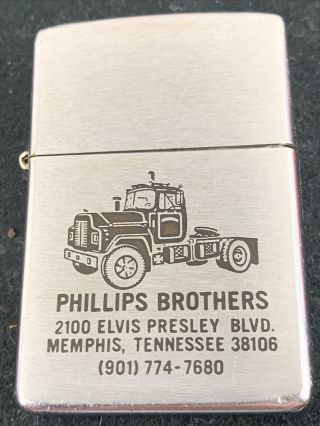 1973 Zippo Lighter Phillips Brothers - Memphis Tennessee - Truck Graphics 2