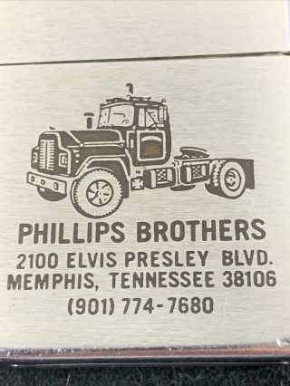 1973 Zippo Lighter Phillips Brothers - Memphis Tennessee - Truck Graphics 3