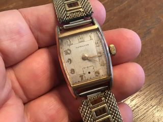 Vtg Hamilton Austin 10k Gold Filled Men Wrist Watch Cal.  980 Parts Repair 2
