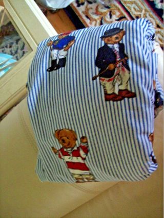 Ralph Lauren Twin Iconic Polo Teddy Bear Fitted Sheet - Good Irr Vintage