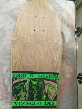 Vision John Grigley Mini 2 (dickhed) Skateboard Vintage 80 ' s.  NOT A RE - ISSUE. 5