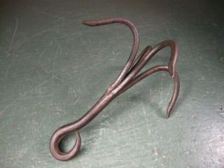 Antique Old Vintage Tools Early Grappling Hook Solid Shape