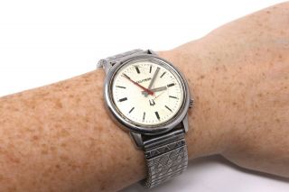Unusual Vintage Gents Bulova Accutron Quartz Stainless Steel Wristwatch A/f
