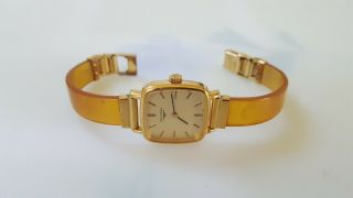 Longines 1202 805 18k Gold Plated Hand Winding Ladies Watch.