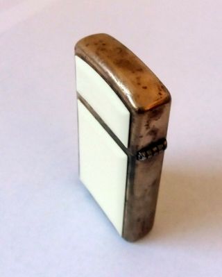 Vintage zippo slim lighter SCRIMSHAW WHALING AND SHIP BRASS 1992 C made in USA 3