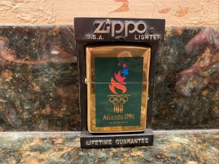 1996 Zippo 1996 Atlanta Olympic Games Full Size Brass Lighter With Box——— -