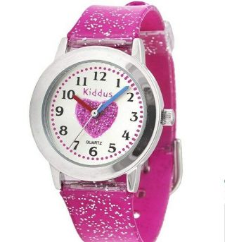 Girls Watch For Kids.  Children’s Analogue Wristwatch With Educational Exercises