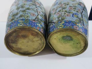 (2) 19th Century Chinese Cloisonne enamel Vases - 10 