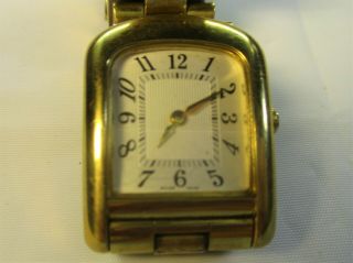 Authentic Ladies Coach Gold Toned Quartz W001 Wristwatch Perfect Looks A,