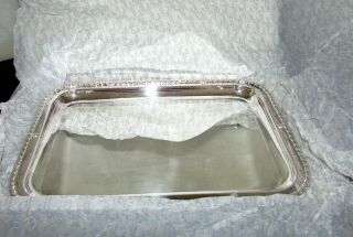 Vintage Christian Dior Silver Plated Serving Tray 5320 Circa 1970 Dior Boxed