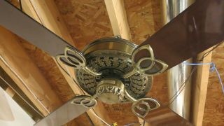 Restored Casablanca Victorian Ceiling Fan Antique Brass Inteli - Touch Made In Usa