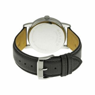 Movado 2100002 Museum Black Leather Analog Quartz Men ' s Watch 3
