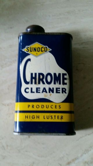 Vintage Sunoco Chrome Cleaner Can